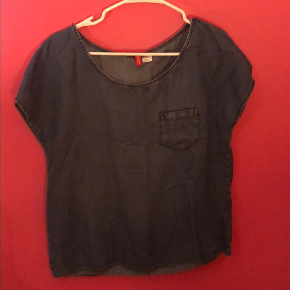Denim short sleeve tee